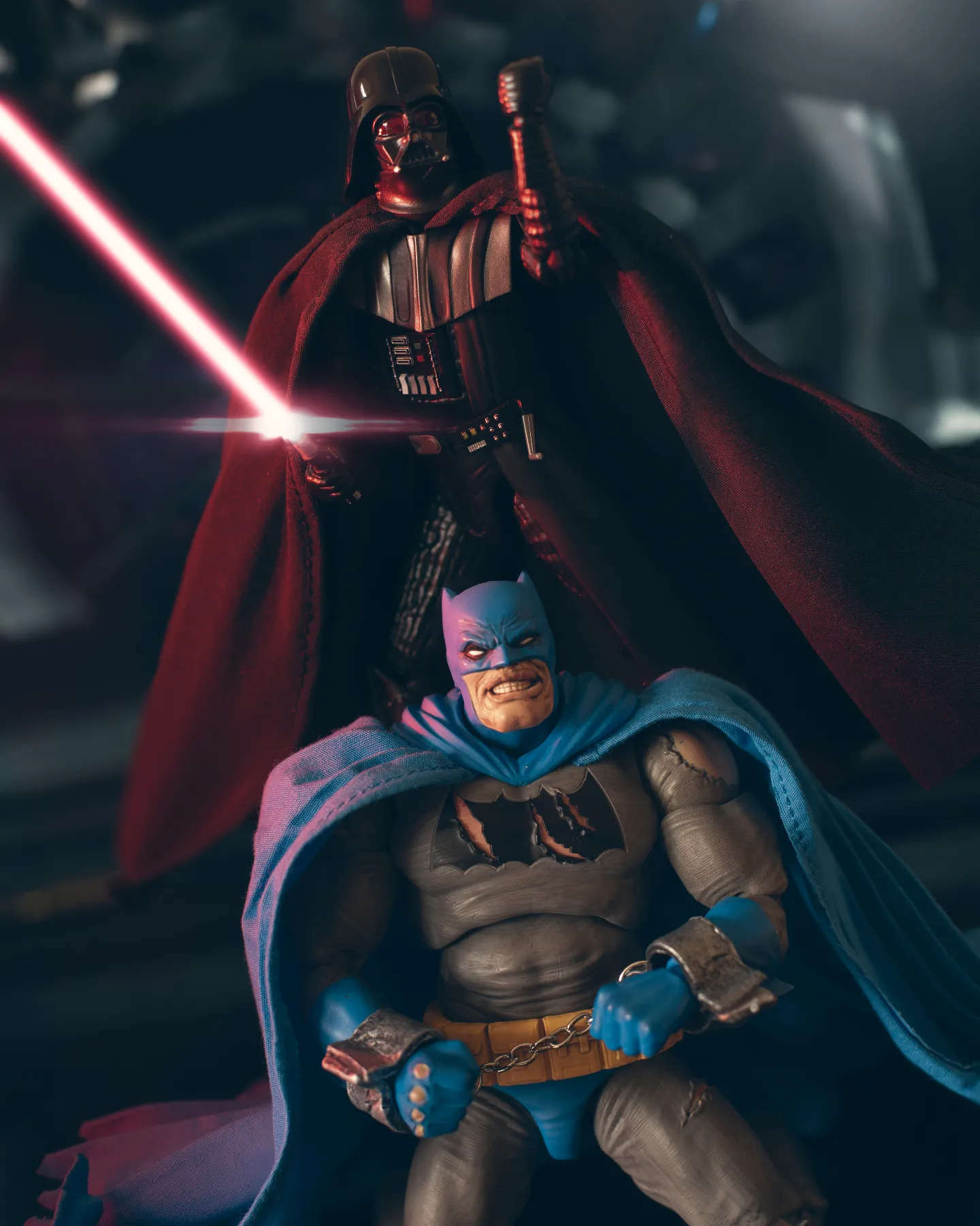 "If you are truly a dark knight, then you must surrender yourself to the dark side!"