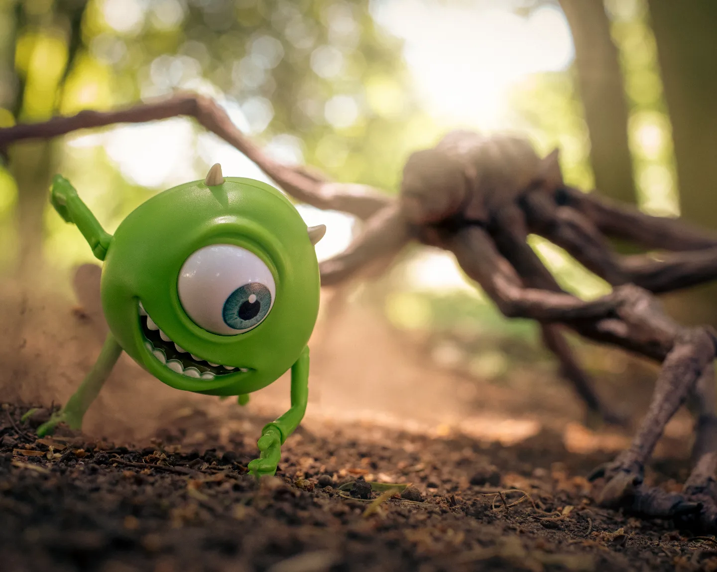 "OK, OK you can join monster Inc. Please just stop tickling me!!!"