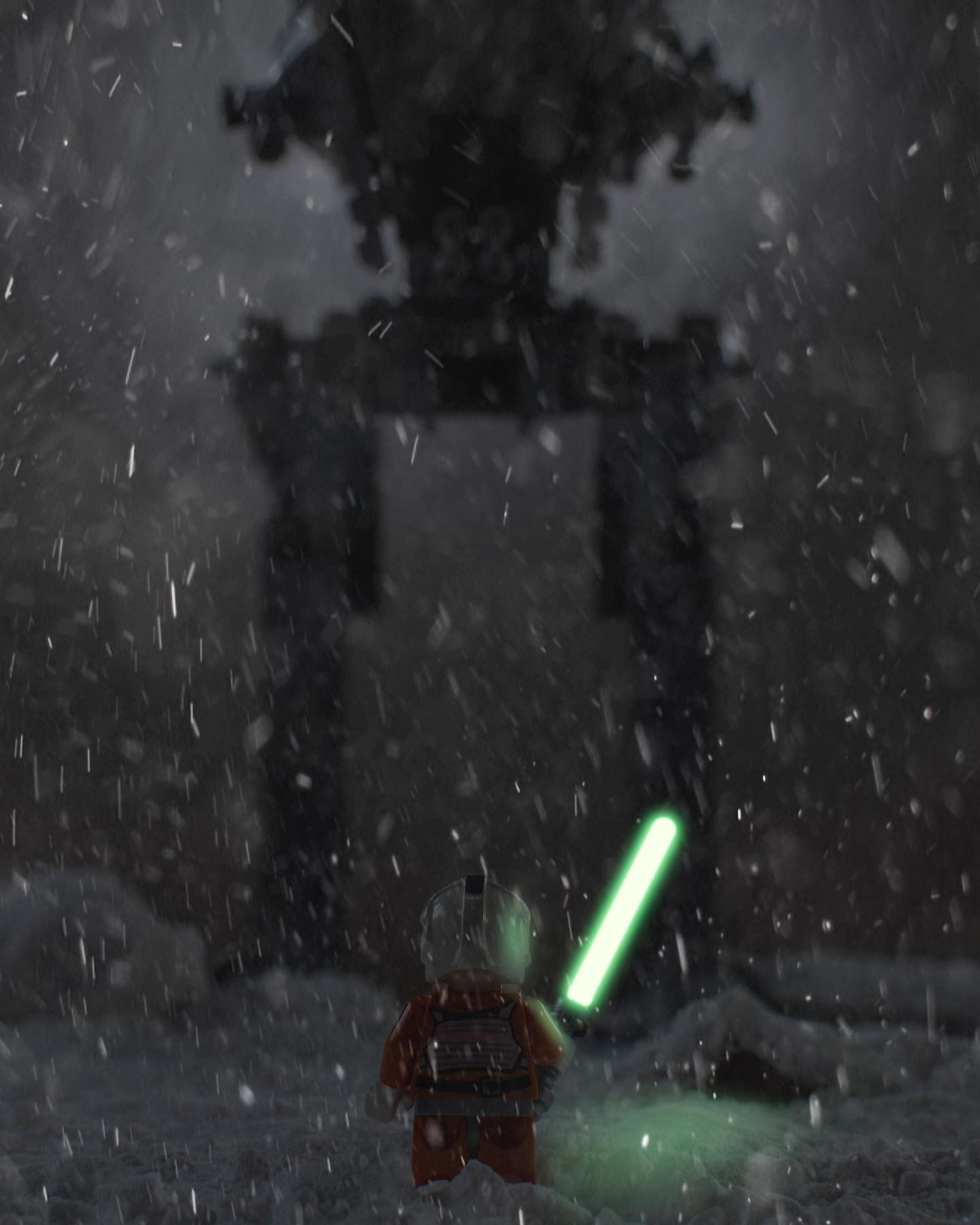 Has Skywalker bitten off more than he could chew? Yes I know the saber is the wrong colour but I preferred thi