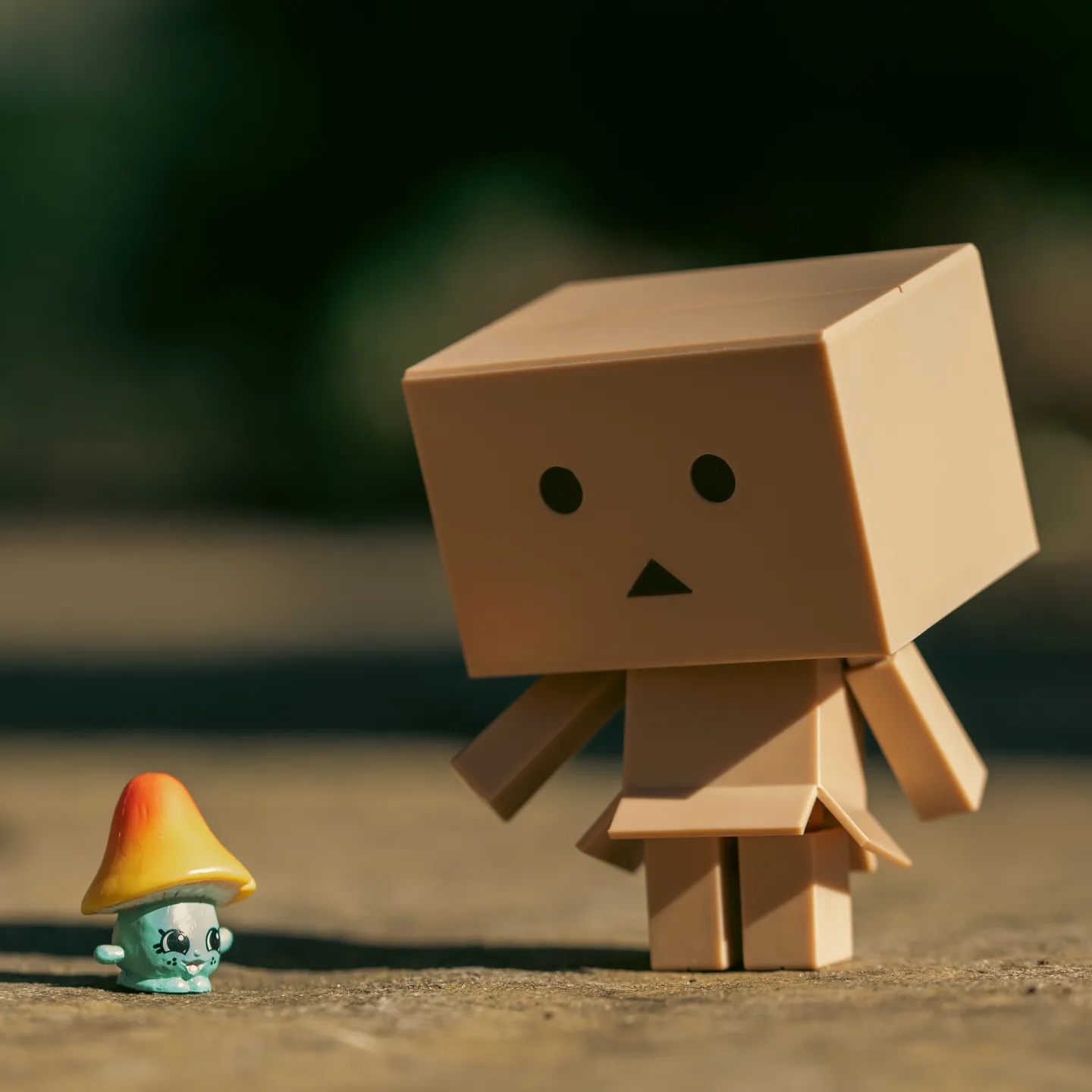 Cardboard Carl met a new friend today! Meet Michelle the mini mushroom