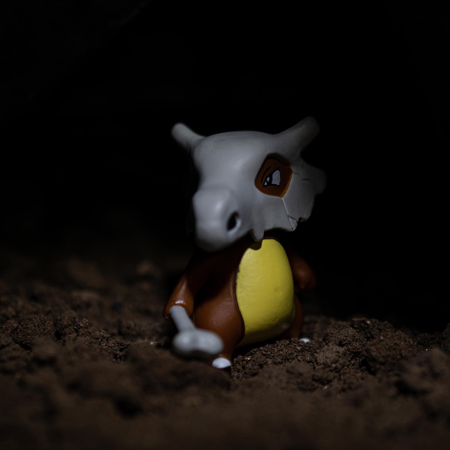 Cubone emerging from his cave