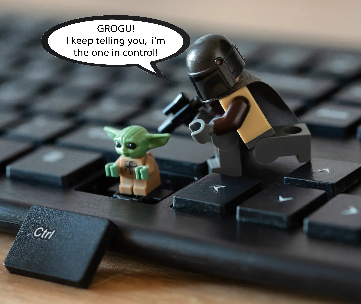 Grogu thinking he is the boss