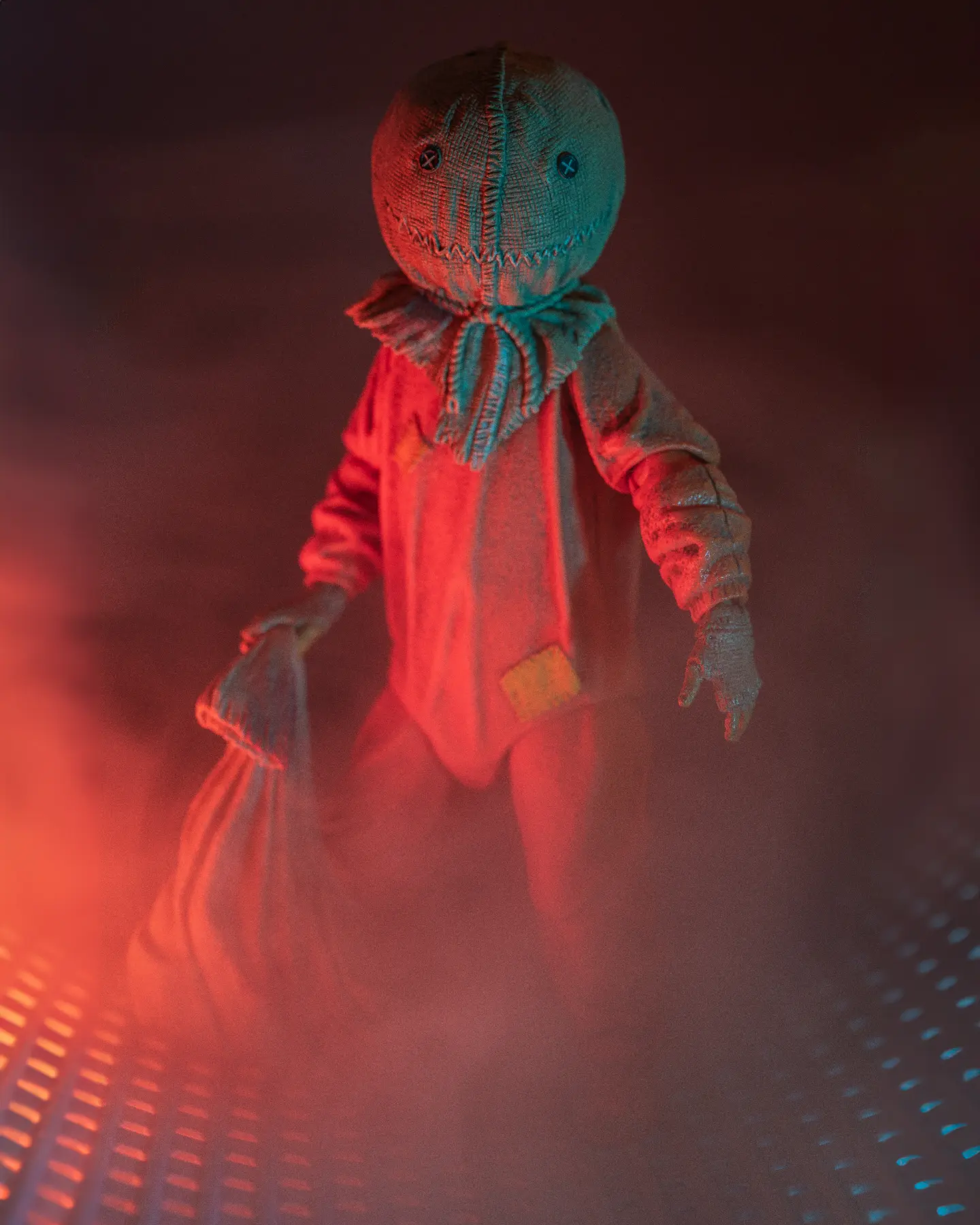 Sam is up to no good. Simple setup for this shot using a waste paper bin, a fogger unit and some led lights