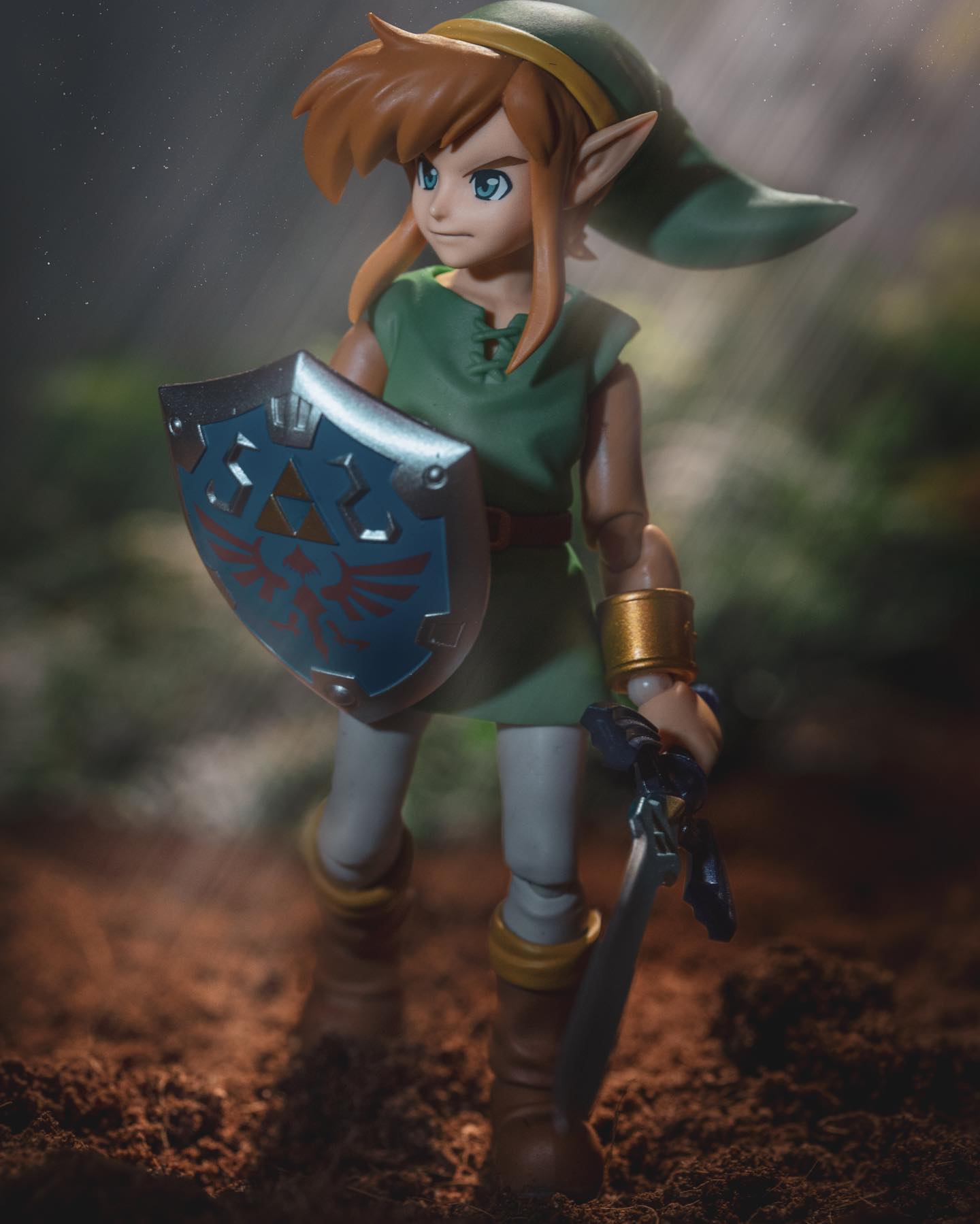Link’s on the hunt in the forest