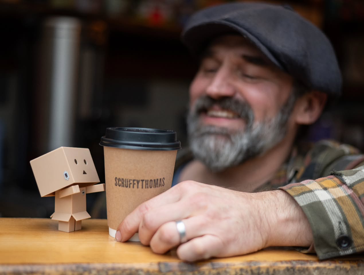 Cardboard Carl heard so much about Scruffy Thomas cafe on Knighton Park that he had to try it for himself........he was very impressed! If your local to Leic…