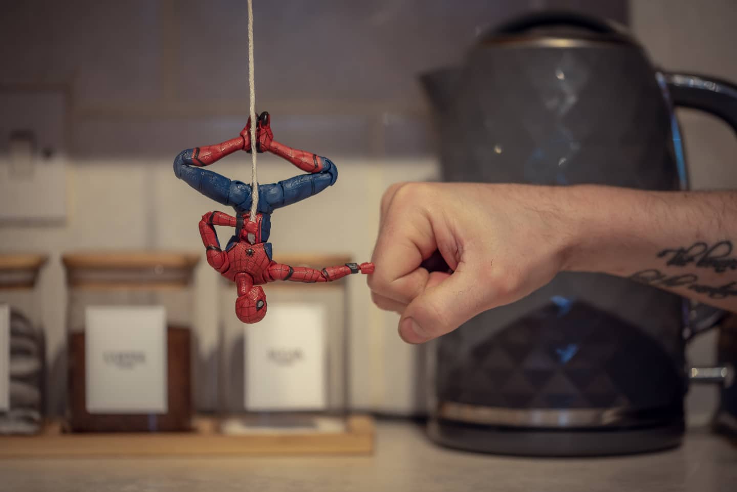 Pound it! Before making a brew you got to greet all the spideys in your house!